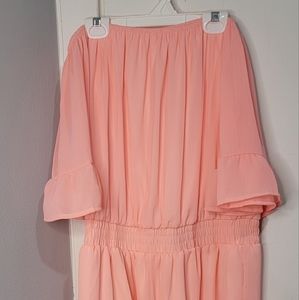 Pink romper size large, almost new